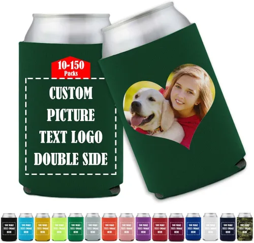 Vista 9 de Funda enfriadora de latas de cerveza personalizada Koo-zi Slim a granel, añade tu texto con imagen en una cubierta plegable de 12 onzas líquidas