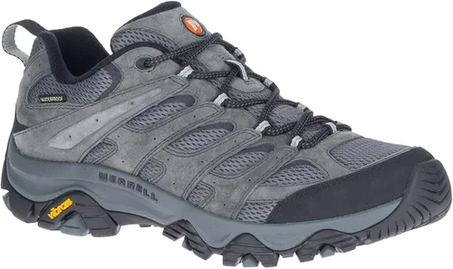 Vista 2 de Merrell Zapato de senderismo impermeable Moab 3 para hombre, Granite, 8.5 Wide
