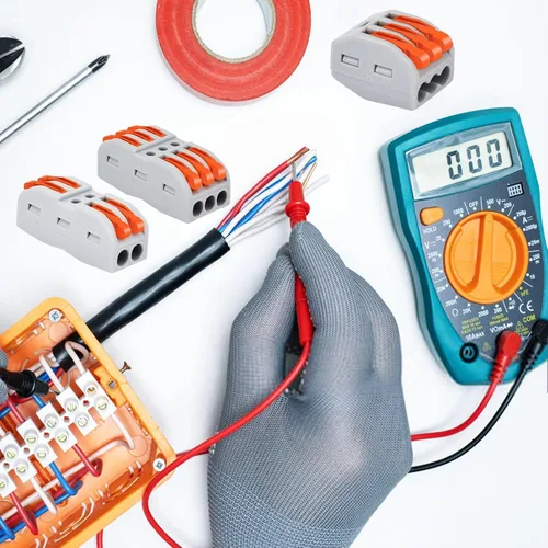 Vista 3 de Nineleaf Conectores de cable, conectores de cable eléctrico rápido de empuje, 32A 600 voltios, empalmes en línea de 2/3 circuitos, 28 a 12 awg, 2