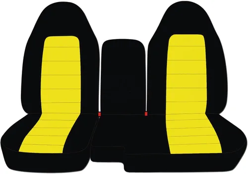 Vista 11 de Cubreasientos de camiones de dos tonos/vehículos utilitarios Ford Ranger/Explorer Mazda Navajo/Serie B (asientos separados, 60/40) con Negro y azul