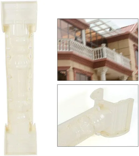 Vista 3 de TFCFL Columna romana de yeso de hormigón, balaustradas de bricolaje, moldes de fundición de cemento, juego de moldes para hormigón, bricolaje