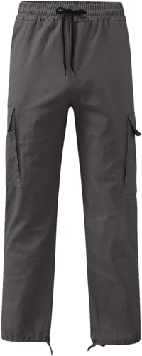 Vista 2 de Vickyleb Pantalones cargo para hombres grandes y altos, pantalones deportivos de forro polar para correr, atléticos, cálidos, ajustados, casuales