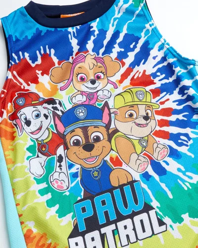 Vista 3 de Nickelodeon Conjunto de pantalones cortos de Paw Patrol para niños, camiseta y pantalones cortos de 2 piezas (bebéniño pequeño)