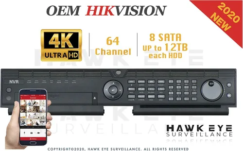 Vista 2 de Grabadora de video en red de 64 canales - Grabación NVR 4K de hasta 12MP compatible con Hikvision DS-9664NI-M8 versión en inglés