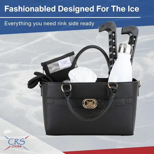 Vista 2 de CRS Cross Rink Side Tote. Ice Skating Accessory Bag-Figure Skating, Roller, Inline Skaters, Dance, Cheer.Organizes Guards Water Bottle Phone