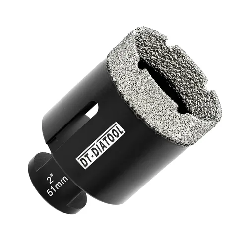 Vista 6 de DT-DIATOOL Broca de núcleo de diamante de 1/4 pulgada con hilo 5/8"-11 de vacío soldado para baldosas de porcelana, cerámica, gres, mármol, granito