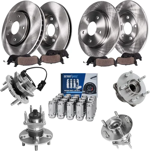 Vista 88 de Detroit Axle - Rotores de freno para Nissan NV2500 NV3500 NV1500 NV1500 2012-2021, repuesto de rotores de freno de disco: rotor delantero de 14.17