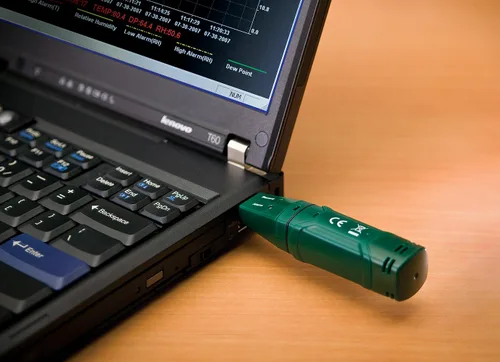 Vista 3 de Extech RHT10 - Registrador de datos USB de humedad y temperatura con memoria de 16.000 puntos de datos, punto de rocío, sello de hora/fecha