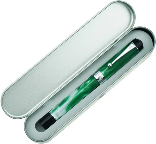 Vista 39 de Jinhao 100 - Pluma estilográfica de estilo clásico en celuloide, instrumento de escritura suave con punta #6, juego de pluma con convertidor