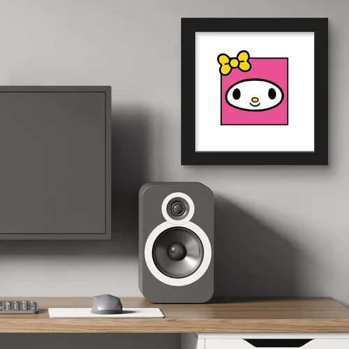 Vista 5 de Trends International Gallery Pops Sanrio My Melody - Póster de pared de My Melody Happy Face de 12.00 x 12.00 pulgadas, versión de marco negro