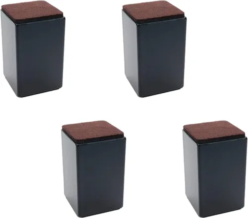 Vista 11 de Elevadores autoadhesivos de 2 pulgadas para cama y muebles, redondos, color negro, 1.57 x 2.05 pulgadas Elevadores de cama de acero,Para