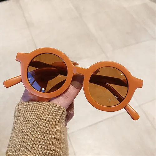 Vista 4 de Yimin Kids Sunglasses,UV-Proof Round Sunglasses for Kids - Sun Eyewear Streamlined Arc Design Integrated Nose Pads Thick Frame