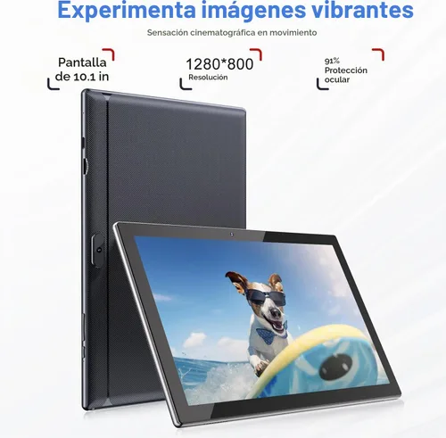Vista 5 de Tablet Android 15 de 10 pulgadas, tabletas 2 en 1 con teclado/ratón/estuche/lápiz capacitivo, 8 GB de RAM+32 GB ROM/1 TB Expandir Tableta