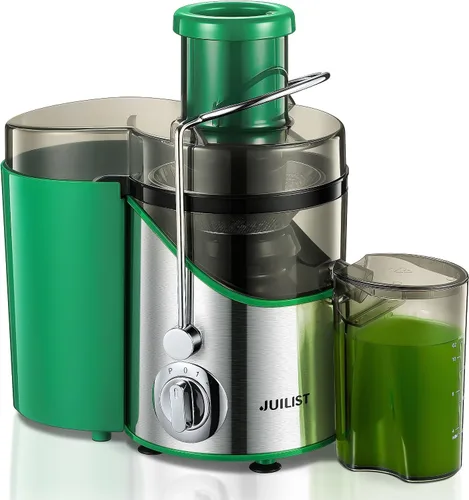 Vista 12 de Máquinas de exprimidor, Juilist Exprimidor de boca ancha de 3", extractor de jugo para vegetales y frutas con ajuste de 3 velocidades, motor de Negro