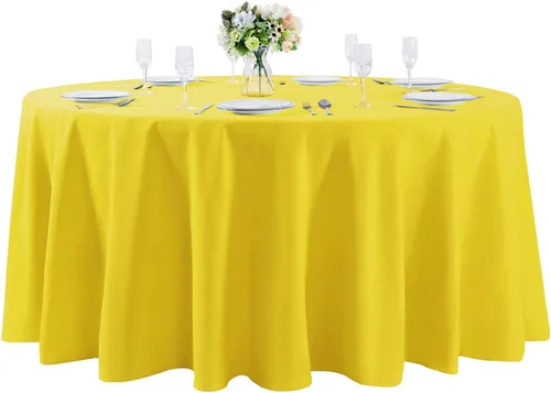Vista 90 de Mantel rectangular de tela de poliéster lavable de 60 x 120 pulgadas, para decoración de bodas, fiestas, comedores, banquetes