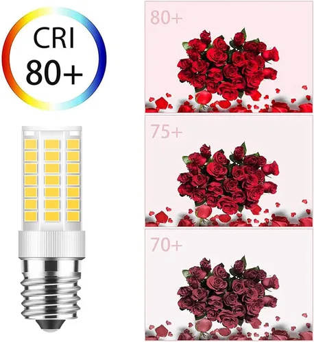 Vista 5 de TAIYALOO Bombilla LED E17 regulable, bombilla de horno de microondas de 5 W, blanco natural 4000 K, repuesto de bombilla halógena de 40 W