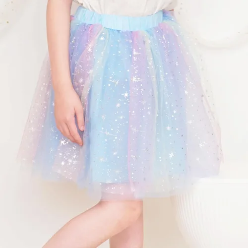 Vista 3 de LX7 Vestido de ballet de princesa multicolor con falda tutú para niña pequeña