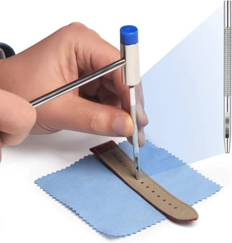 Vista 5 de JOREST Kit de herramientas para correa de reloj, kit de reparación para ajuste de correa de reloj, reemplazo y cambio de tamaño, con herramienta