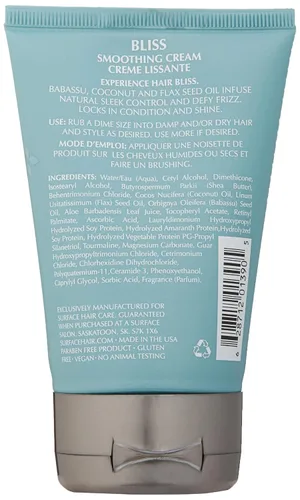Vista 2 de Surface Hair - Bliss Crema suavizante - Control natural elegante, suaviza y brillo - 4 onzas líquidas