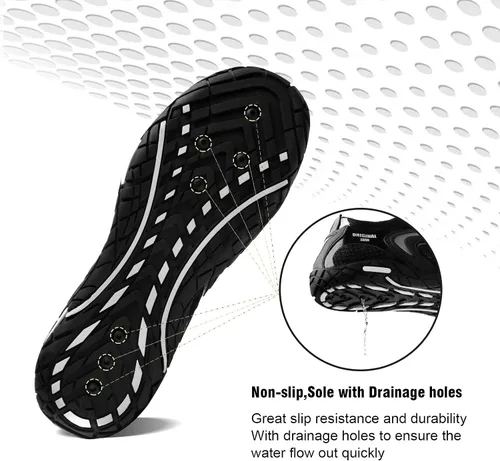 Vista 4 de YALOX - Zapatos de agua de secado rápido para hombre y mujer, para exteriores, proporcionan una sensación de ir descalzo, para usarlos en la playa