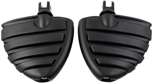 Vista 9 de Estriberas negras para motocicleta 1.25" 32mm, reposapiés ajustables para autopista, compatibles con Harley