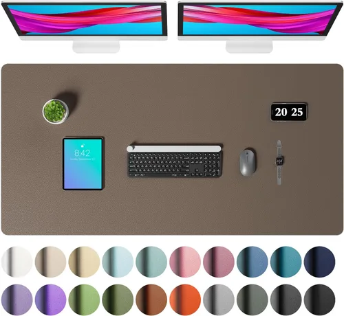 Vista 181 de Aothia - Protector de escritorio de cuero sintético grande, base antideslizante para mouse y superficie para escribir, impermeable, fácil de Agua