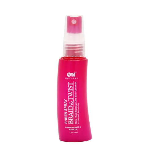 Vista 2 de On Natural Sheen Spray Braid & Twist 2 oz - Flor de cerezo y queratina