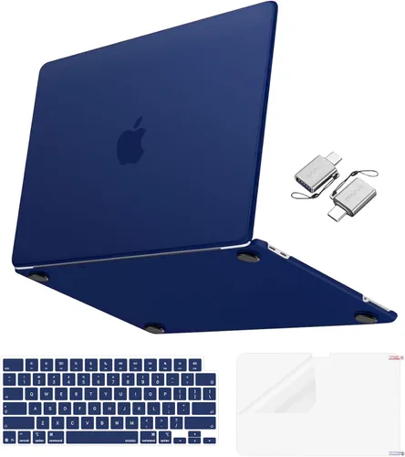 Vista 14 de MOSISO Compatible con MacBook Neo Case 13 pulgadas 2026 A3404 A18 Pro Chip Índigo transparente
