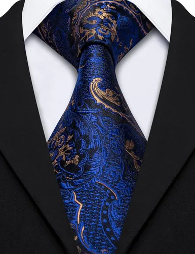 Vista 29 de Barry.Wang Juego de corbatas de seda para hombre, corbatas de boda de seda tejida formal de negocios casual (4/6/8PCS)