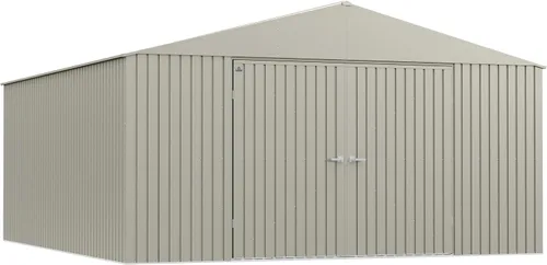 Vista 18 de Arrow Shed Elite - Cobertizo de almacenamiento de acero para exteriores de 14 x 16 pies de alto con puertas altas y puertas con cerradura