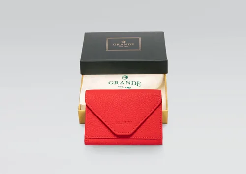 Vista 77 de grande Estuches para tarjetas 3639, Naranja, Tarjetero de cuero con cierre magnético, cartera pequeña de acordeón para mujer