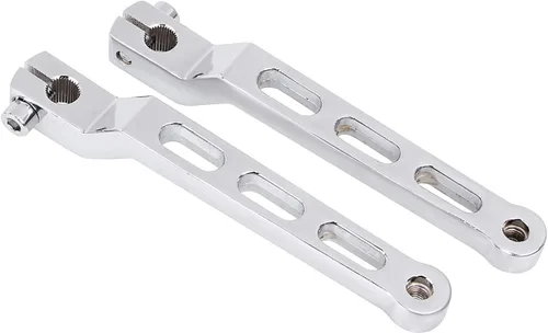 Vista 4 de Brazos de palanca de cambios con talón cromado para Harley Touring Softail Road Glide Street Glides Electra Glide y FLHT