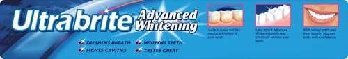 Vista 4 de Ultra Brite Advanced Whitening pasta dental, Menta fresca 6 onzas