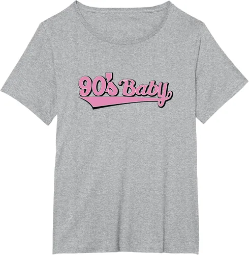 Vista 18 de 90s Baby Nostalgia Camiseta retro rosa con diseño estético, Blanco