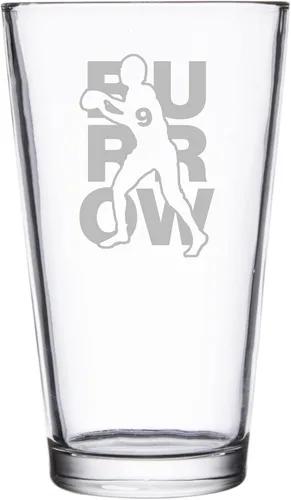 Vista 28 de Hat Shark Jugador atlético deportivo de fútbol – Vasos de pinta grabados con láser para cerveza, jarra de 16 onzas (Allen #17)