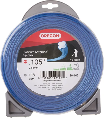 Vista 8 de Oregon Platinum Gatorline 155 - Línea de recortadora resistente, 0.155 pulgadas x 100 pies Cuerda profesional torcida para recortadora de hierba a