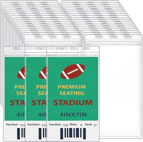Vista 11 de Patelai 50 fundas protectoras de plástico de 3 x 4 pulgadas, fundas protectoras de vinilo transparente para tarjetas de credencial, fundas