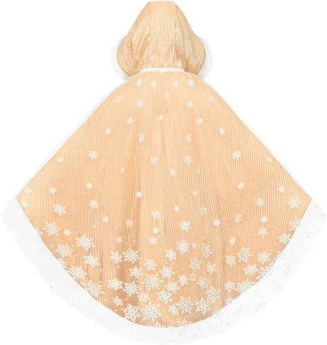 Vista 2 de Elsa - Disfraz de Elsa para niña, capa con capucha, vestido de princesa de Frozen para cosplay