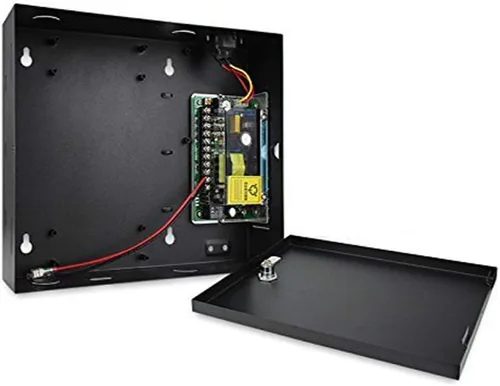 Vista 2 de Sistema de control de acceso de seguridad de 4 puertas con lector de teclado de tarjeta RFID+botón de salida infrarroja+caja de alimentación