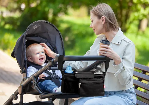 Vista 2 de Nuby Organizador de cochecito de lujo con bolsa extraíble