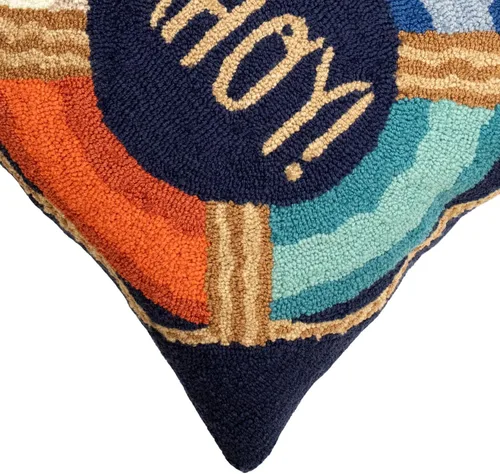 Vista 5 de Liora Manne Decorativo, insertos y fundas Ahoy azul marino, cojines de 18 x 18 pulgadas