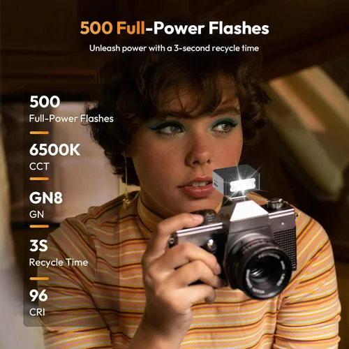 Vista 3 de ULANZI SL01 Mini Camera Flash, GN8 6500K Mini Flash Speedlite