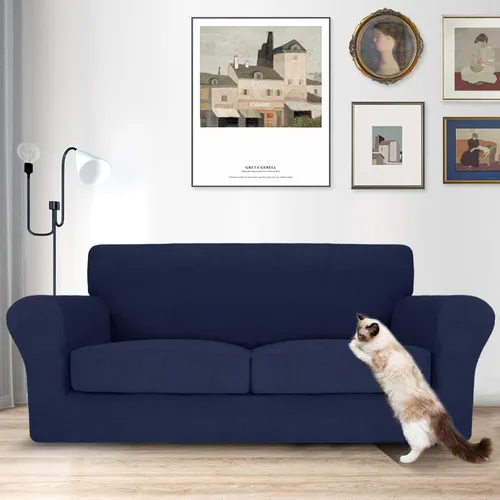 Vista 94 de MAXIJIN 2 piezas de fundas para silla con brazos, funda para silla de sofá para sala de estar, funda elástica para perros para una silla con 1 cojín