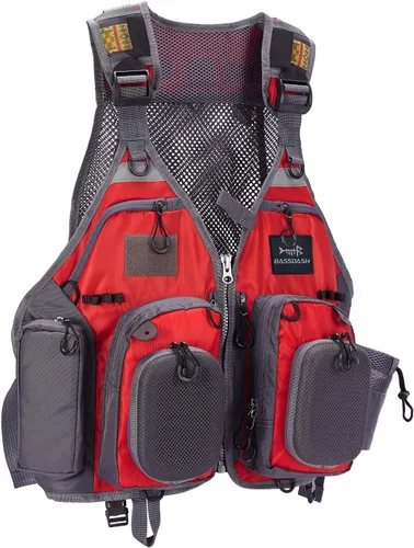 Vista 11 de Bassdash - Chaleco de pesca con mosca de múltiples bolsillos, tamaño ajustable, regalo para hombres y mujeres
