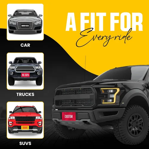 Vista 6 de Placa de matrícula personalizada – Placas para Carro Personalizadas – Placa de matrícula personalizada – Placas de vanidad para la parte delantera