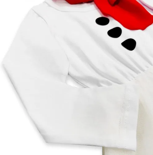 Vista 4 de Remimi Vestido tutú de tul en capas de manga larga con volantes para niñas de 1 a 6 años de Halloween