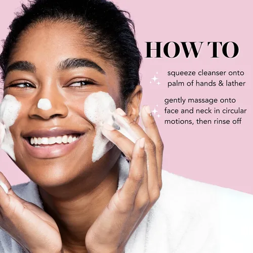 Vista 7 de Saturday Skin Limpiador facial hidratante de espuma con ingredientes naturales antienvejecimiento, removedor de maquillaje y lavado facial, sin