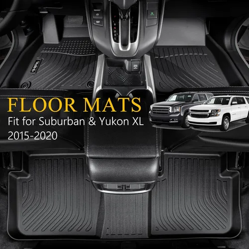 Vista 81 de Tapetes de piso para todo clima y forro de carga con respaldo para Chevrolet Suburban de 7 asientos 2021-2025 / GMC Yukon XL de 7 asientos