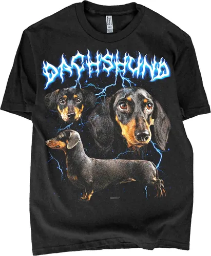 Vista 19 de Camiseta de Heavy Metal de los 80s con Animal en Negro - 100% Algodón - para Hombre y Mujer