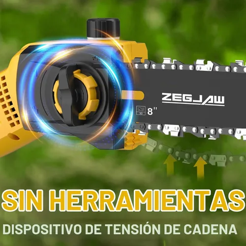 Vista 5 de ZEGJAW Sierra de poste con cable, sierras de poste de 6 amperios y 8 pulgadas para recortar árboles, sierra de poste eléctrica con alcance de 13